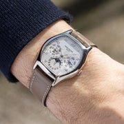 Taupe Grey Leather Watch Strap