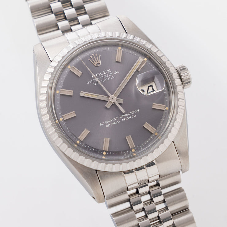 Rolex Datejust Grey Soleil Sigma Wide Boy Dial Ref 1603