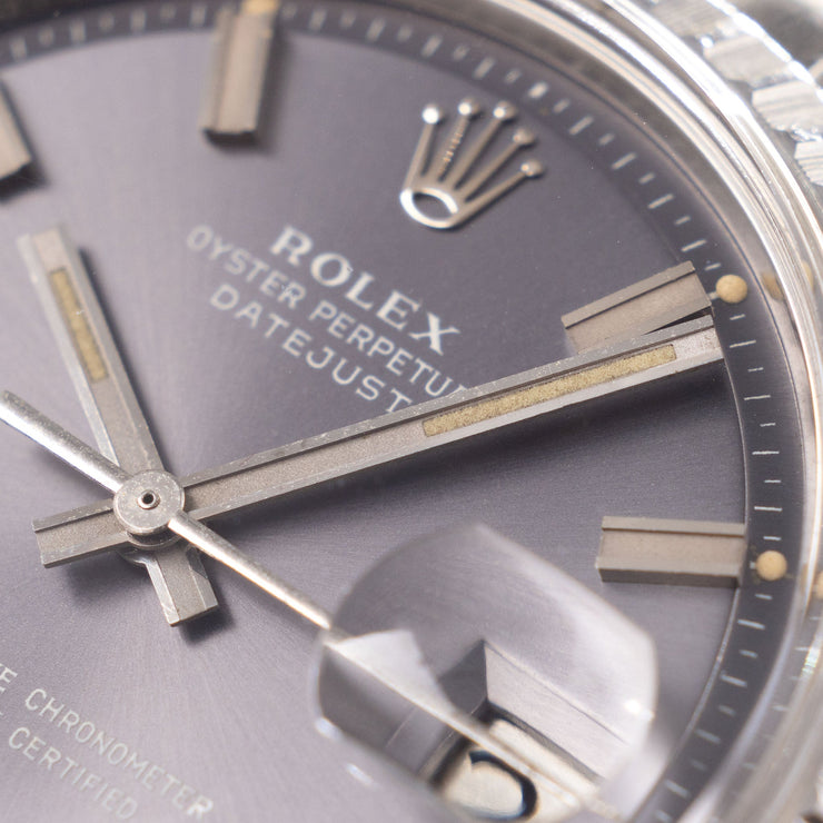 Rolex Datejust Grey Soleil Sigma Wide Boy Dial Ref 1603