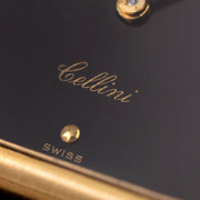 Rolex Cellini Trapezoid Case Yellow Gold Black Dial Ref 4100