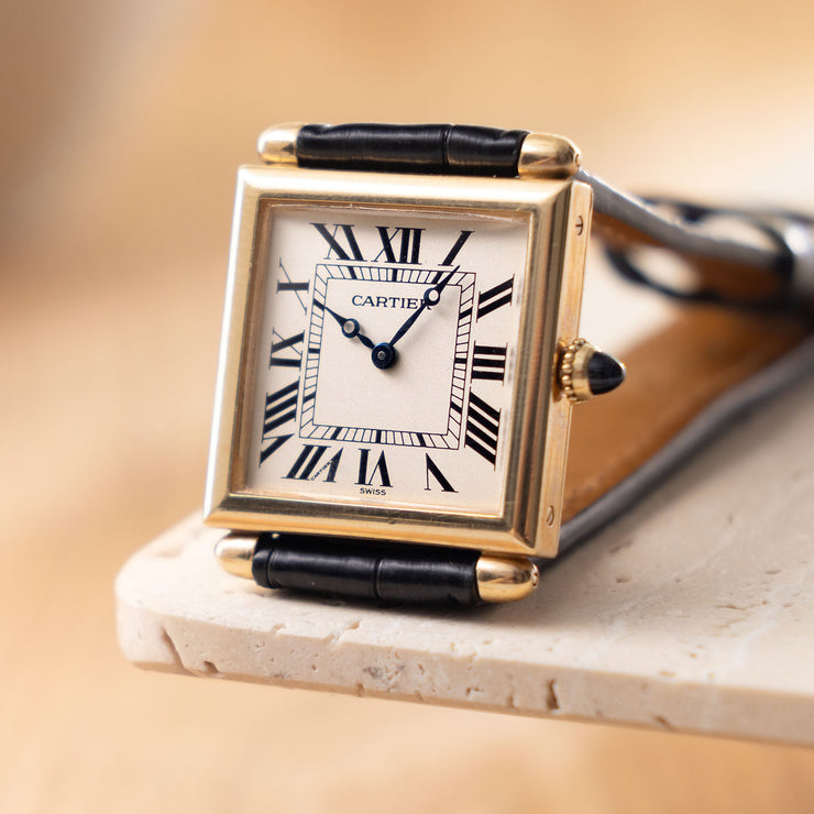 Cartier Tank Obus 18kt Yellow Gold Ref 1630