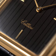 Rolex Cellini Black Tapestry Dial Ref 4105