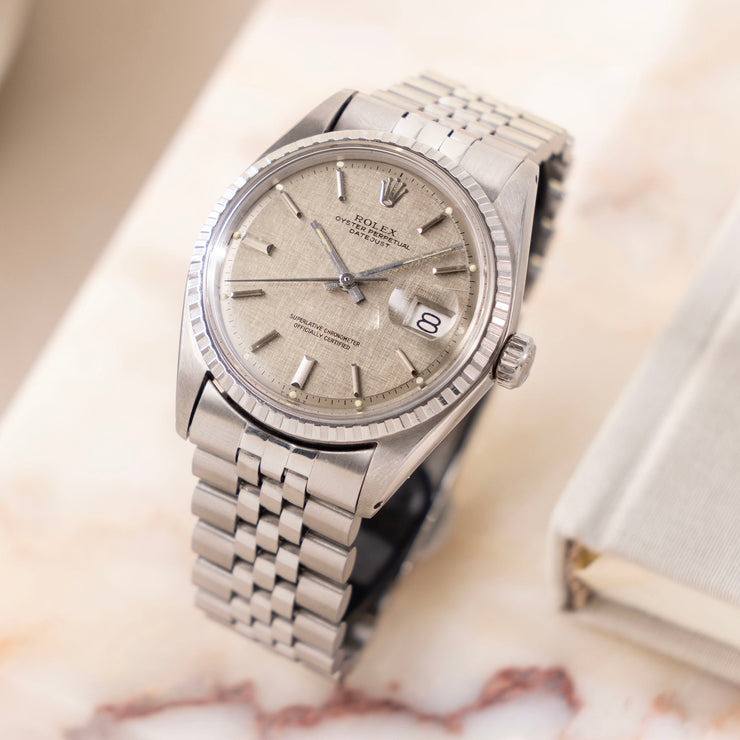 Rolex Datejust Grey Linen Dial Ref 1603