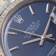 Rolex Datejust Blue No Lume Soleil Dial Ref 1601