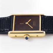 Cartier Tank must de Cartier Wood dial handwound movement big size  ‌