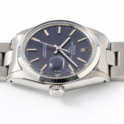 Rolex Oyster Perpetual Date 1500 rare blue horizontal brushed dial