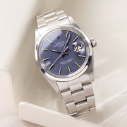 Rolex Oyster Perpetual Date 1500 rare blue horizontal brushed dial