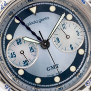 Gerald Genta GMT Mother of Pearl Dial Chronograph in Platinum Ref. G.3503.7