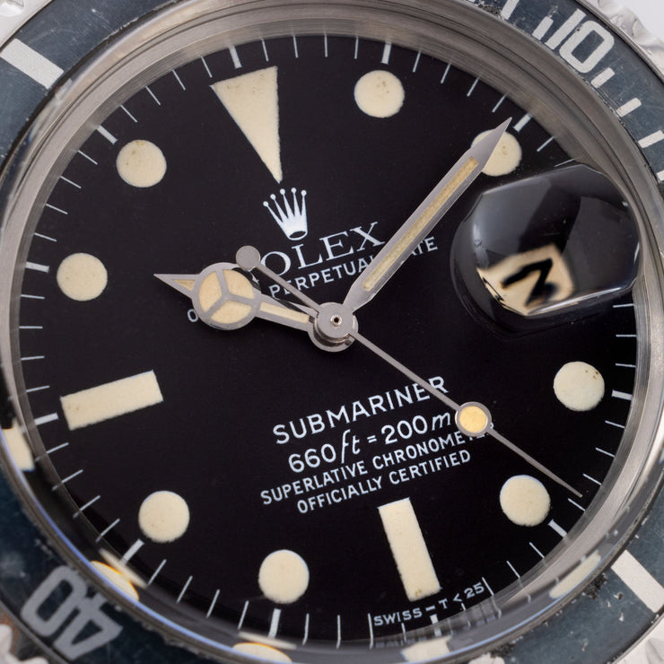 Rolex Submariner 1680 Mk2 White Dial Faded to Blue Inlay 