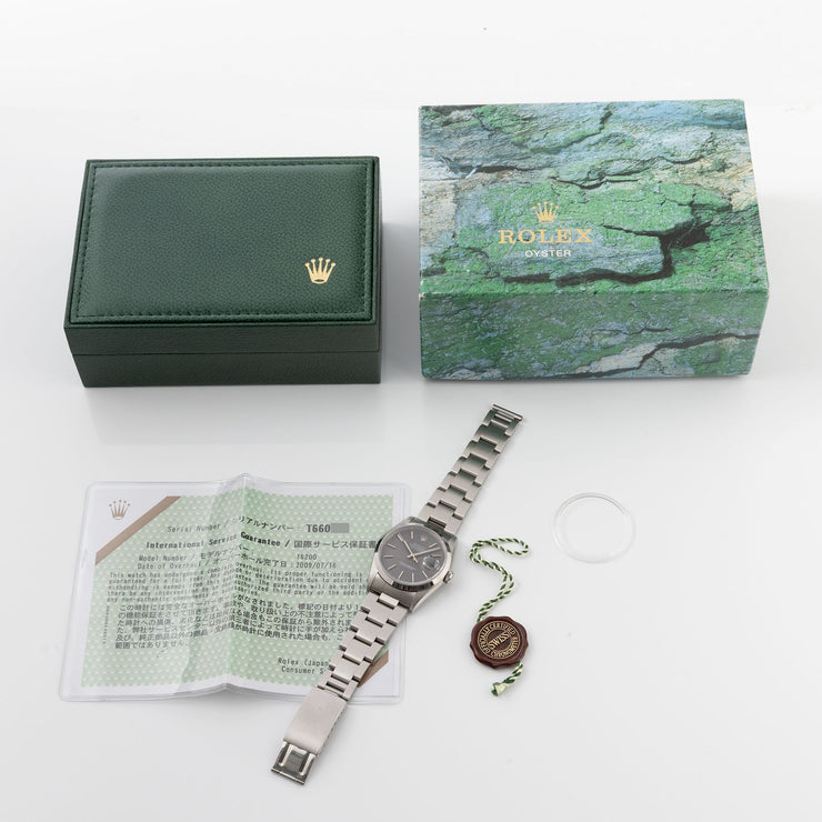 Rolex Datejust Ref. 16200 Grey Tapestry Dial With Box and Service Papers