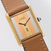 Cartier Tank must de Cartier Trinity dial big size handwound