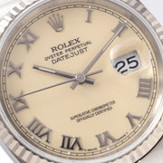 Rolex Datejust Cream Dial with Roman Hours Ref 16234