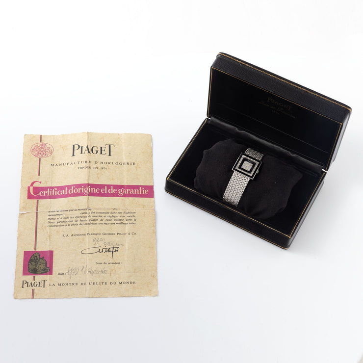 Piaget Altipiano White Gold Diamond and Onyx Dial Box and Papers Ref 9200