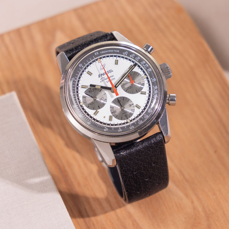 Enicar Sherpa Graph Mk4 White Dial Chronograph Ref 072-02-01