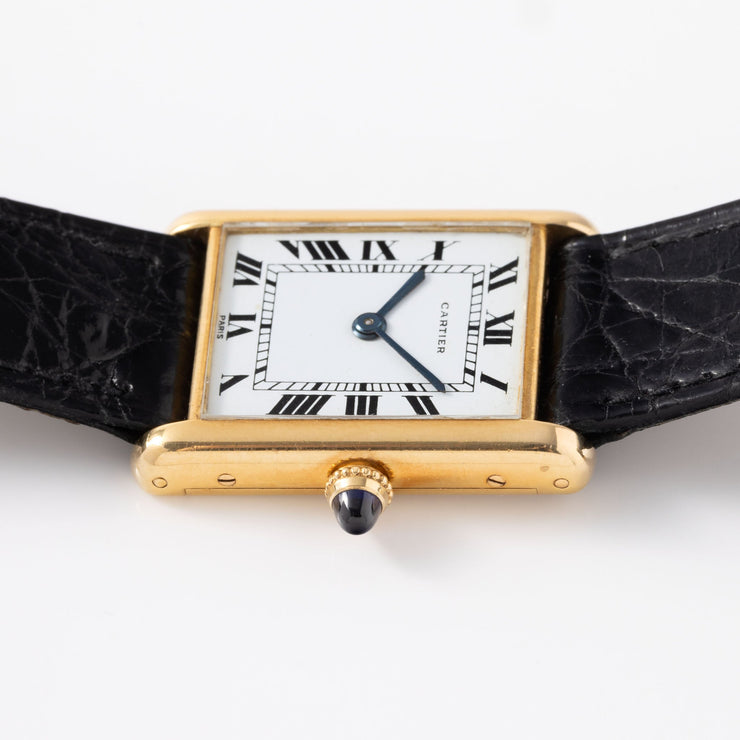 Cartier Paris Tank Louis 18kt Yellow Gold Jaeger Movement 1960s