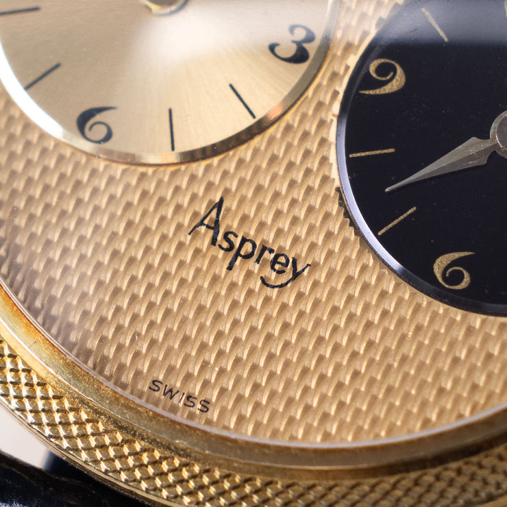 Piaget Asprey-Signed Altiplano Dual Time Yellow Gold Ref 612103