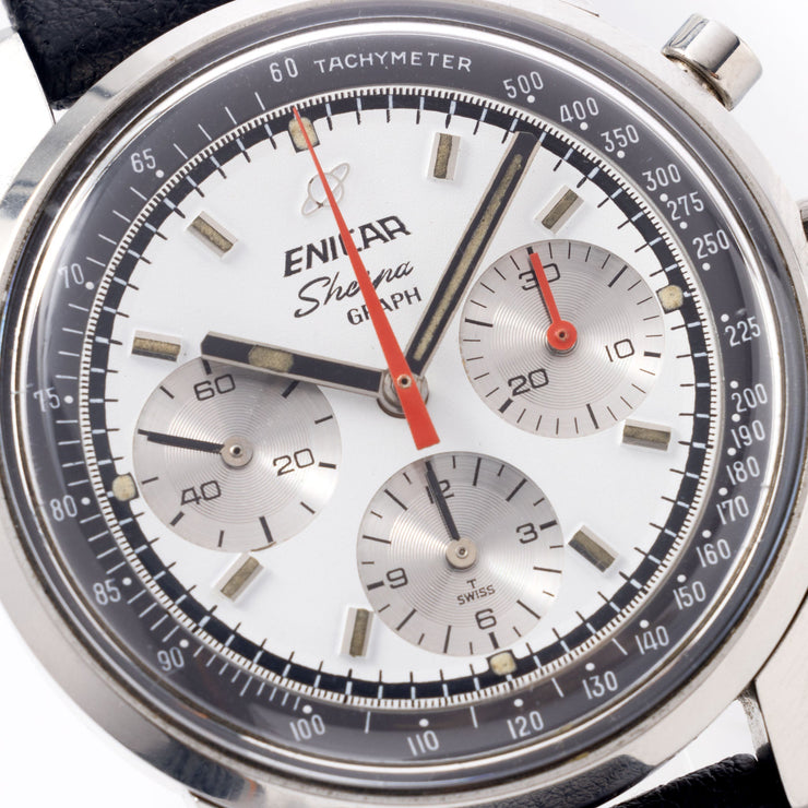 Enicar Sherpa Graph Mk4 White Dial Chronograph Ref 072-02-01