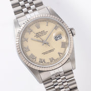 Rolex Datejust Cream Dial with Roman Hours Ref 16234