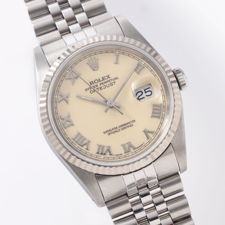 Rolex Datejust Cream Dial with Roman Hours Ref 16234