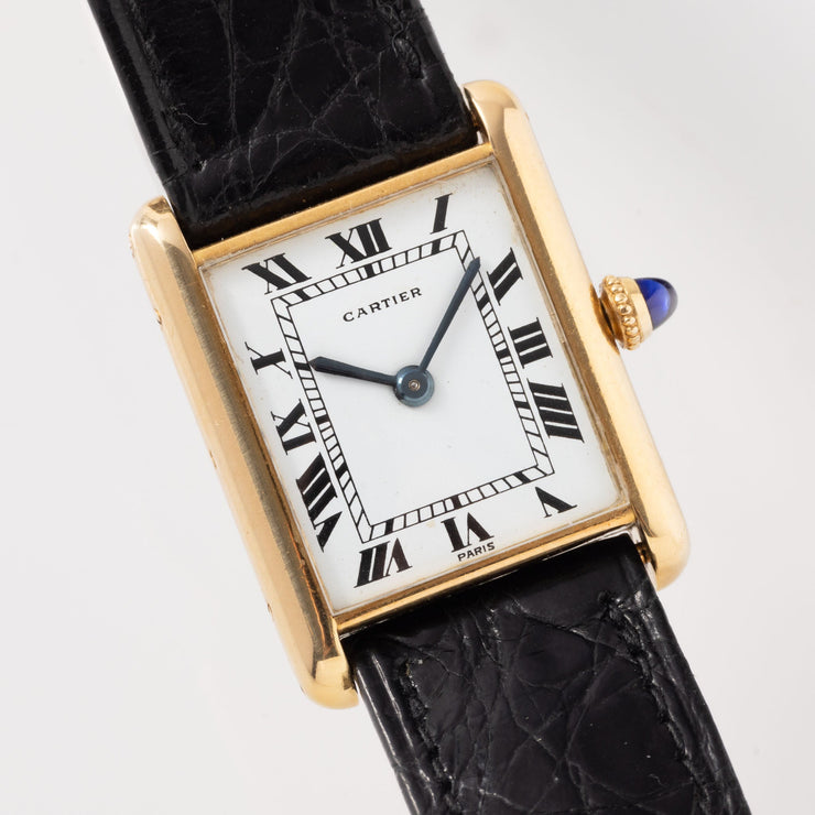 Cartier Paris Tank Louis 18kt Yellow Gold Jaeger Movement 1960s