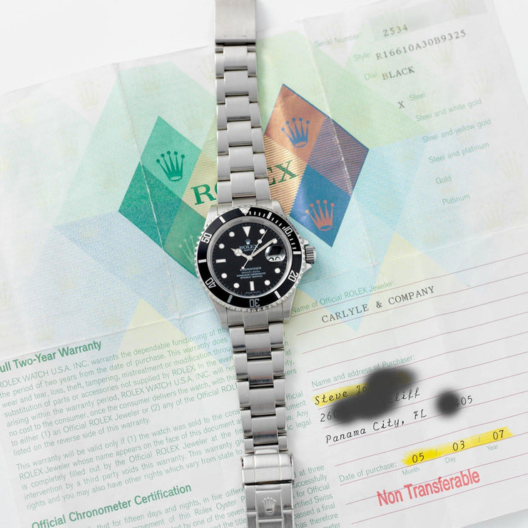 Rolex Submariner Date Reference 16610