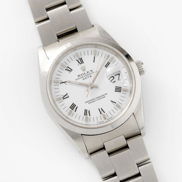 Rolex Date Reference 15200 White Porcelain Dial