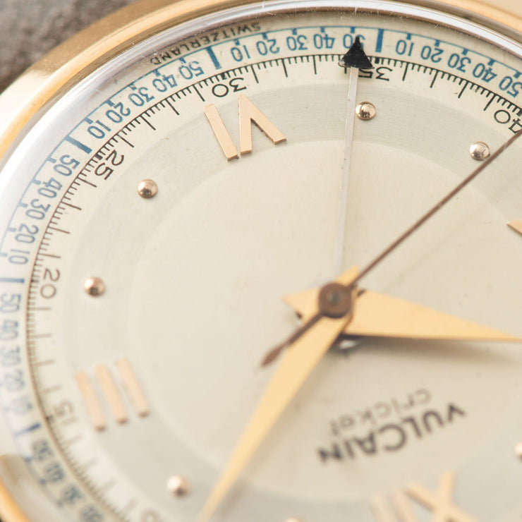 Vulcain Cricket Rose Gold Alarm Watch two-tone dial