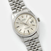 Rolex Datejust Silver Sigma Black Markers Dial 1603