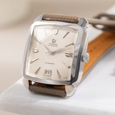 Omega Rare Calendar "Grand Luxe" White Gold Ref 3953