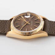 Rolex Datejust "Cappucciono "dial in 18k yellow gold ref 16018