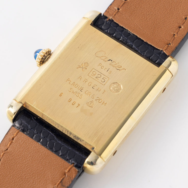 Cartier Tank must de Cartier Wood dial handwound movement big size  ‌