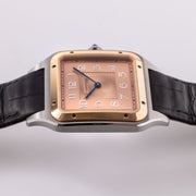 Cartier Santos Dumont Steel and Rose Gold Limited Edition Salmon Dial