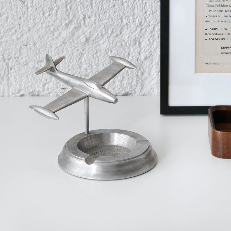 Vintage 1950s Aluminium Air Plane Ash Tray