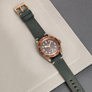 Tudor Bronze Perfect Match Vintage Green Leather Watch Strap