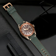 Tudor Bronze Perfect Match Vintage Green Leather Watch Strap