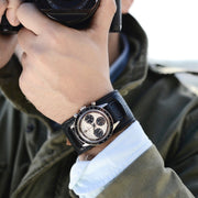 Newman Rich Black Leather Watch Strap