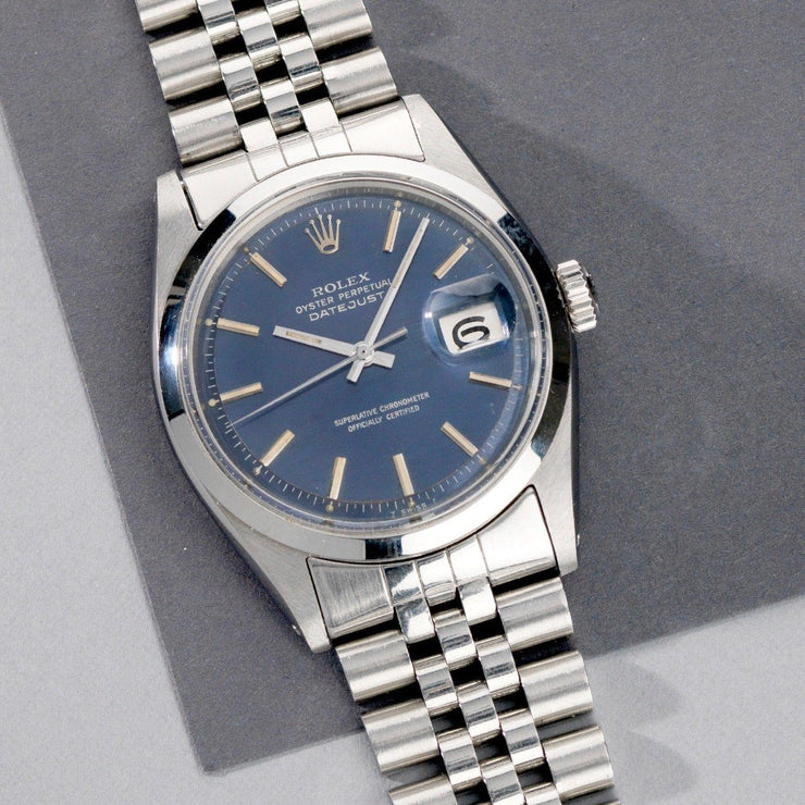 Rolex Datejust Blue Brick Dial Reference 1600