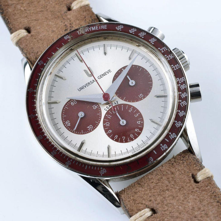 UNIVERSAL GENEVE COMPAX CHRONOGRAPH 884 . 485 BURGUNDY