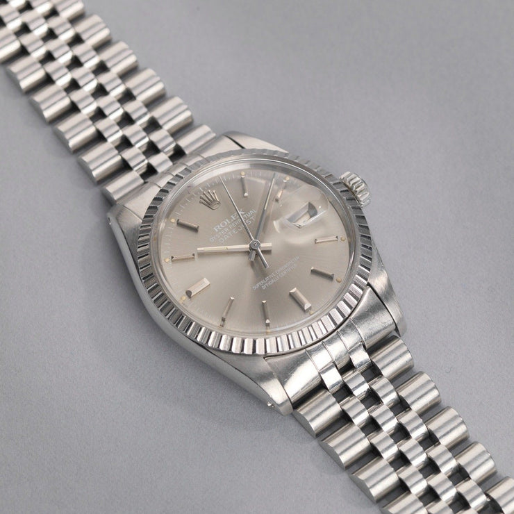 Rolex Datejust Quick Set Grey Dial 16030