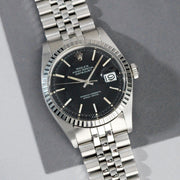 Rolex 1603 Marble Black Dial Datejust 1974 