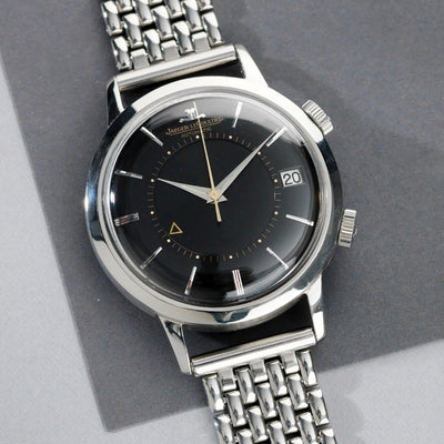 Jaeger leCoultre Memovox Black Gilt Dial Ref. E855