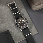 Tudor Black Nato Leather Watch Strap