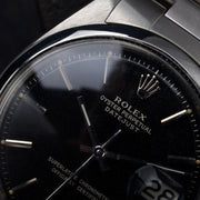 ROLEX BLACK GLOSS GILT-PRINT 1600 DATEJUST