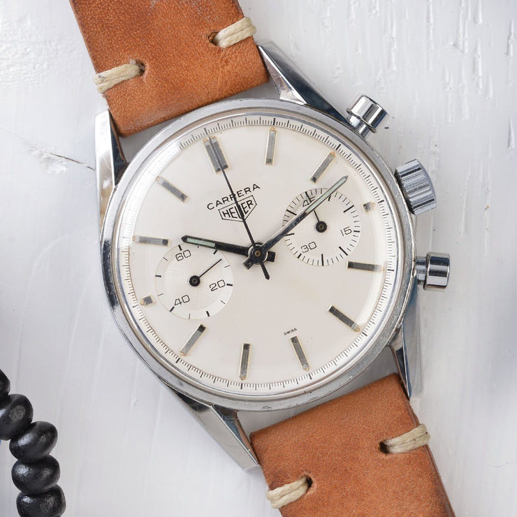 VINTAGE HEUER CARRERA 3647S CREME DIAL