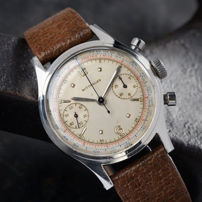 1950S WITTNAUER STEEL CHRONOGRAPH