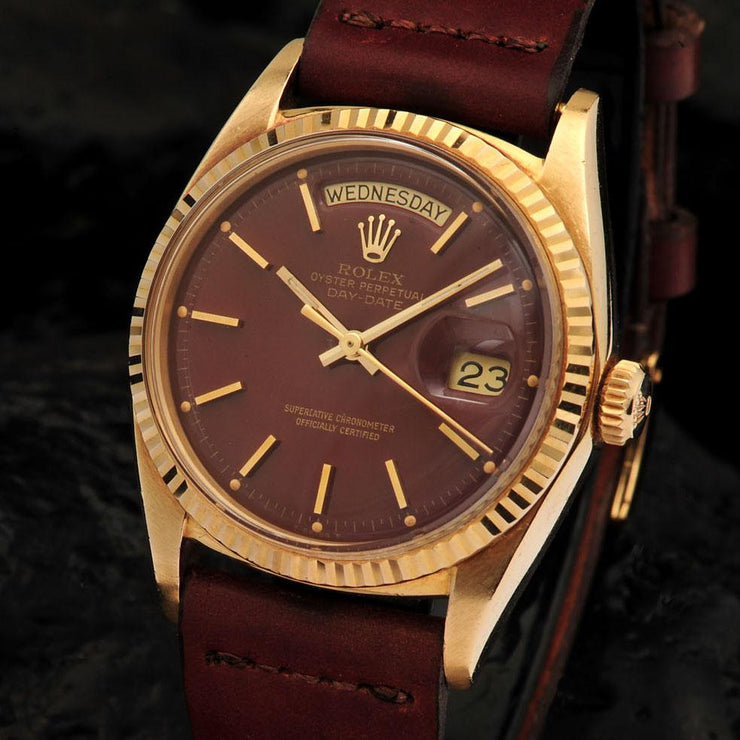 ROLEX 1803 DAYDATE OXBLOOD STELLA